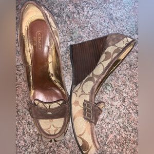 Coach woman’s wedge shoes size 38